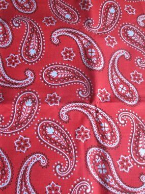 RED BANDANA FABRIC-CRANSTON-100% COTTON-NEW